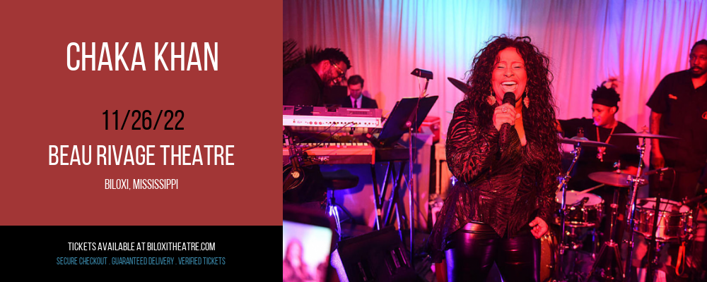 Chaka Khan at Beau Rivage Theatre tickets Chaka Khan at Beau Rivage Theatre